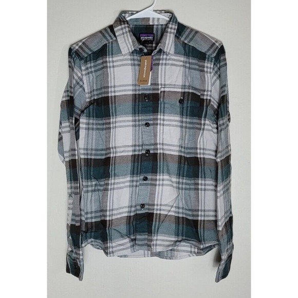 Patagonia Other - Patagonia Flannel Shirt Mens XXS Organic Cotton Tailored Grey L/S Fjord NEW